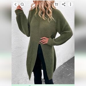 Long knit sweater size large